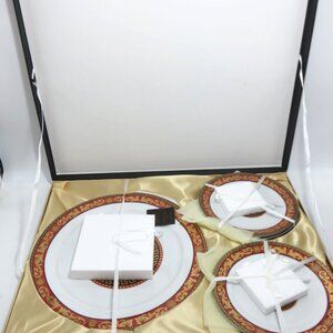 CASA ELITE Juno Fine Porcelain Dinnerware Set in Elegant Gift Box